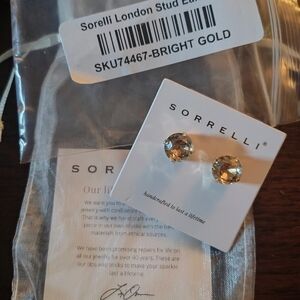Sorrelli Gold-Tone Floral Stud Earrings
